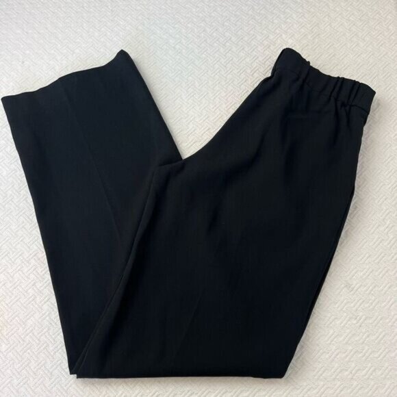 Babaton Fine Japanese Fabric Black Pull On Tapered High Waisted Ankle Pants 2 - Picture 1 of 14